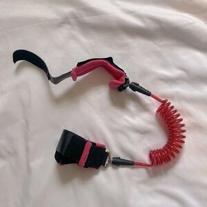 Pink and Black Coiled Child safety Leash